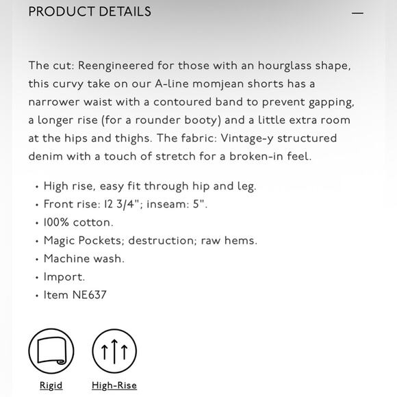 Madewell The Plus Curvy Momjean Short in Flintwood Wash Size 20W - Picture 2 of 8